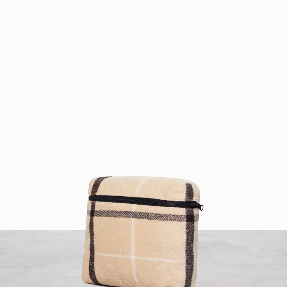 BEIS Packable Throw & Coat - Cream and Brown (Rain jacket too)